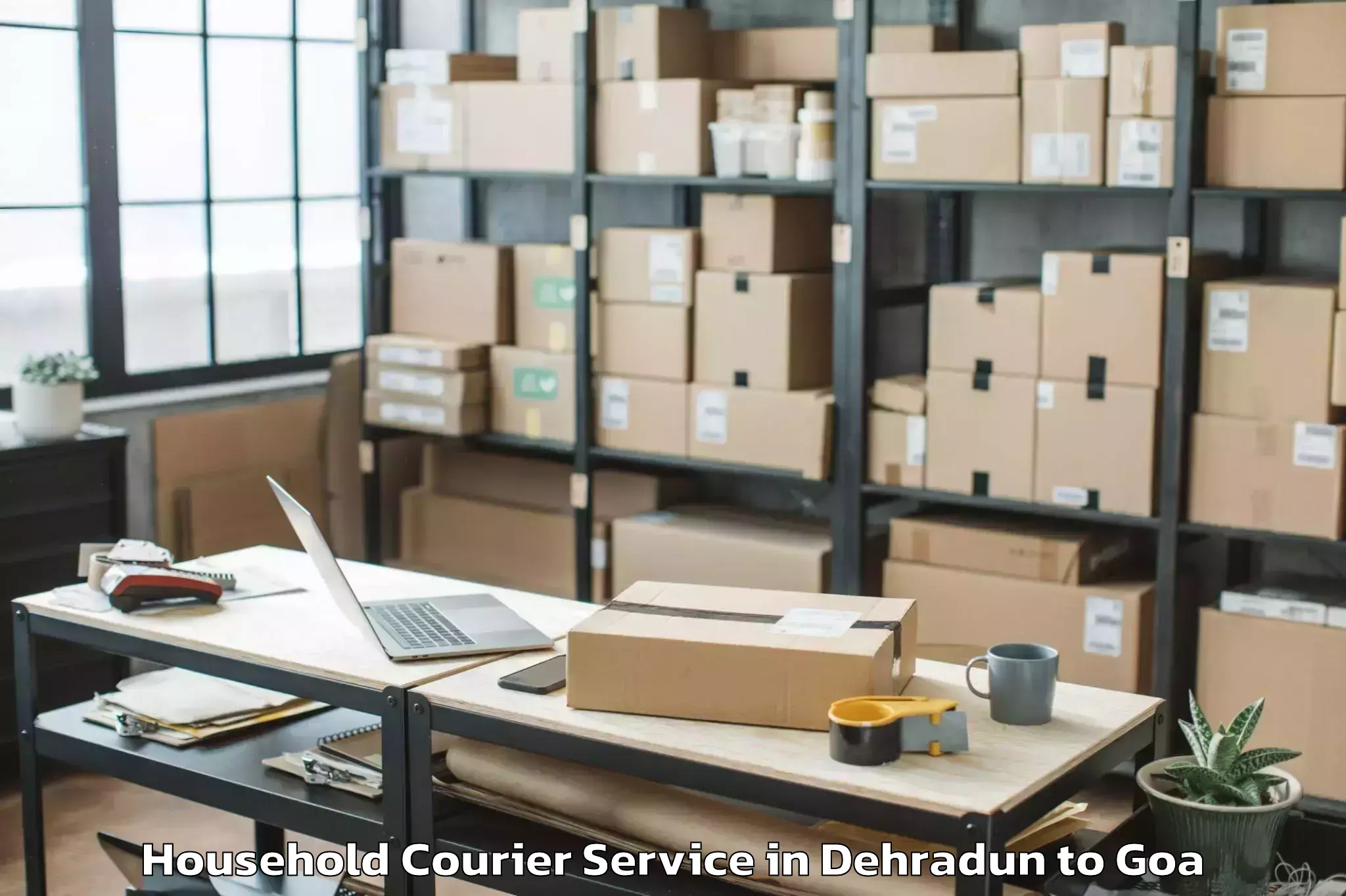 Book Dehradun to Davorlim Household Courier Online